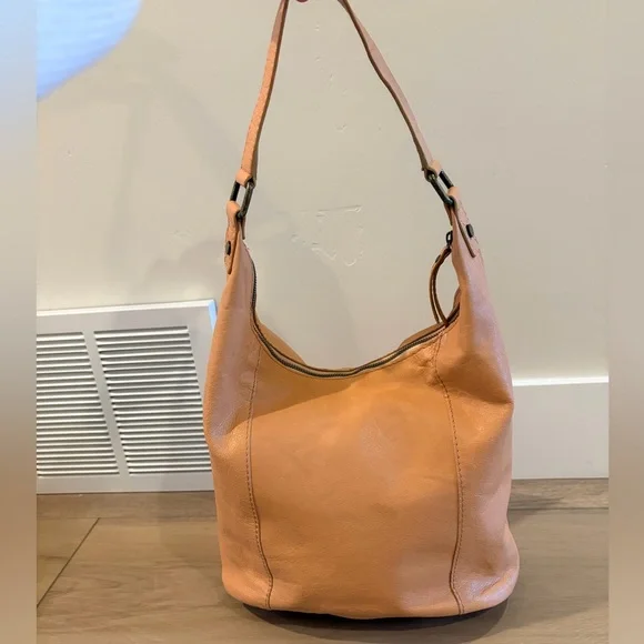 American Leather Co Carrie Caramel Brown Leather Hobo Bermuda Vintage Bag - Picture 4 of 13